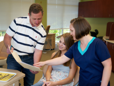 Dr. Griffin consults with patients